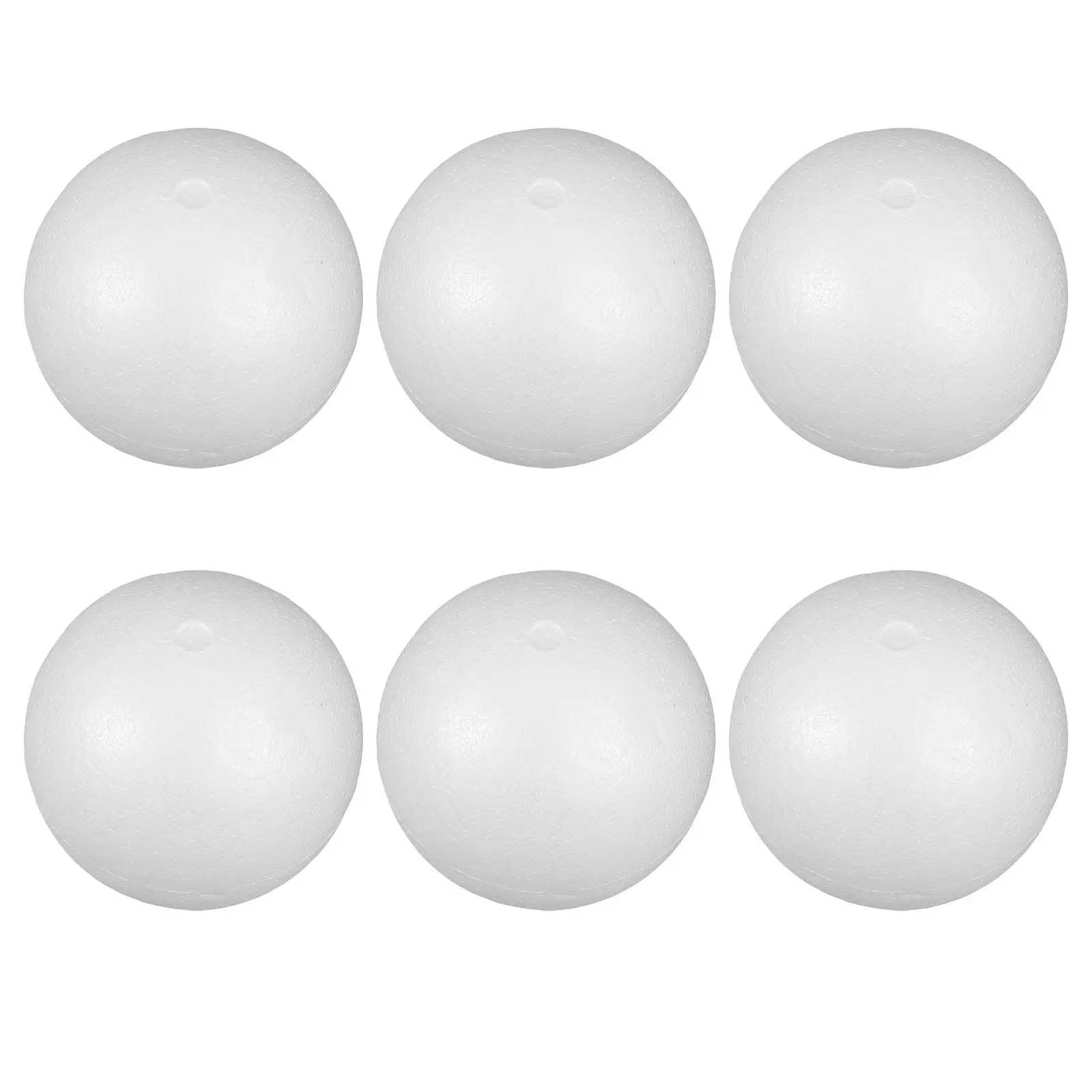 

6 шт. белых шаров из пенополистирола, 12 см, цельные круглые заготовки для поделок, для изготовления рождественских украшений, снеговиков, школьного моделирования