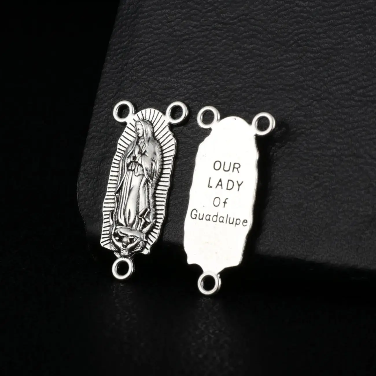 20Pcs Catholic Virgin Mary Rosary Center Connector Bead Our Lady Of Guadeloupe Medal for Bracelet DIY Making Accessories