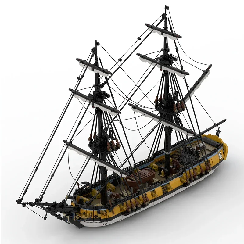 MOC-décennie s de Construction Modulaires pour Enfant, Modèle Militaire Britannique HMS Challenger, Technologie de Bateau, Jouets à Assembler Soi-Même, Cadeaux