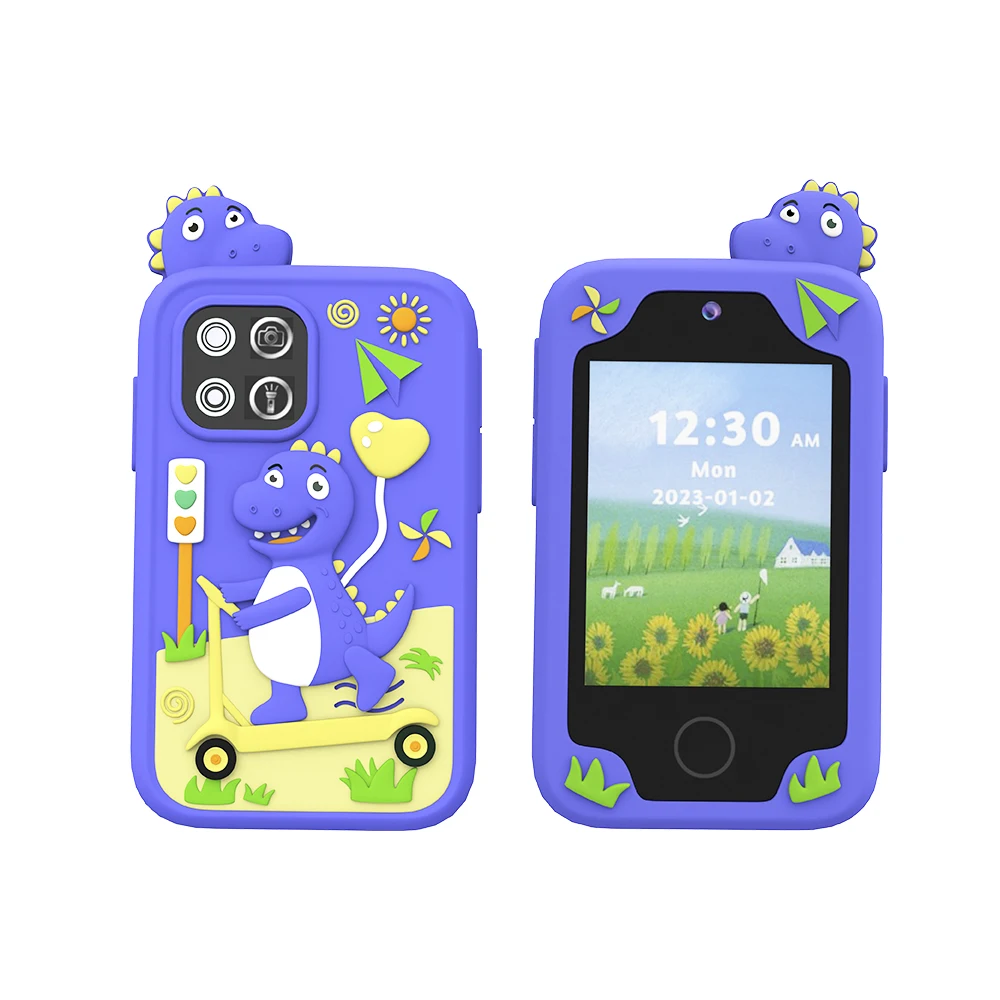 [ 4 Colors To Choose From ] Kids Puzzle Phone Toy, 1080P High-definition Camera, Music, Story, 20 Puzzle Games, Flashlight, Alar
