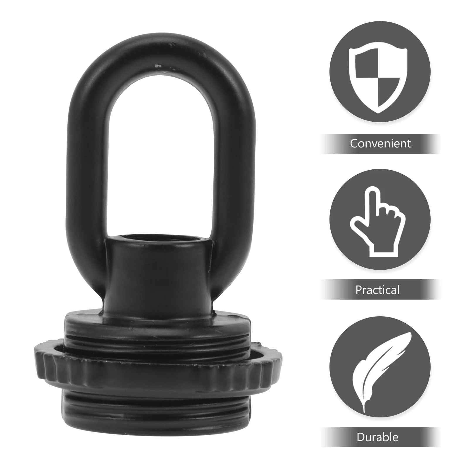 

4pcs Black Retro Hooks Lighting Accessories Heavy Duty Ceiling Hooks for Suitable Pendant Lamp Base Support 25kg