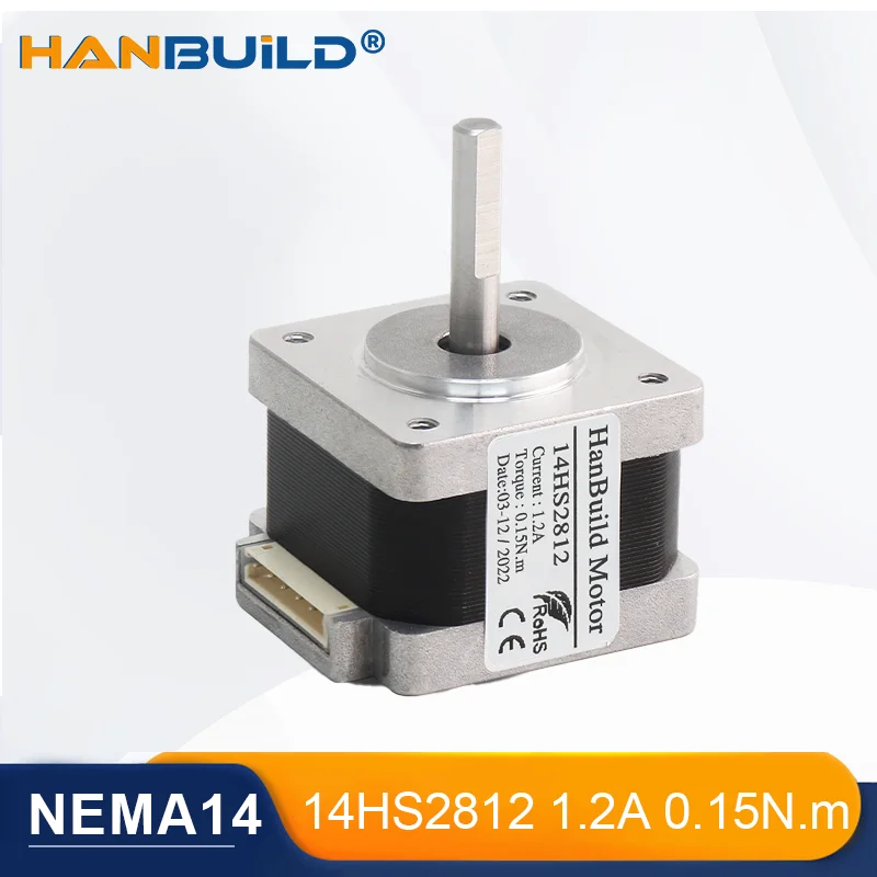 

High-Quality Nema 14 Stepper Motor 35X28mm 1.2A 0.15N.m 14HS2812 for CNC milling machine Stepper Motor