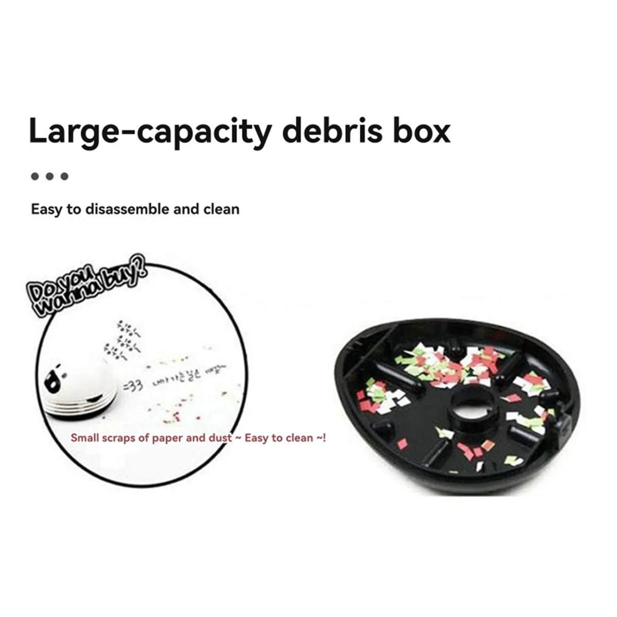 TTKK-Мини милый пылесборник с божьей коровкой, пылесос для рабочего стола, настольный пылесос для домашнего офиса, щетка для чистки клавиатуры