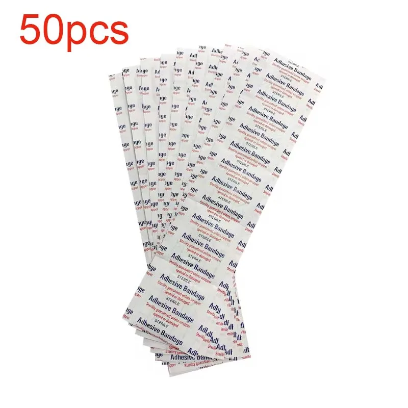 

50PCS 38*38mm Transparent PU Waterproof Wound Plaster Band Aid Adhesive Bandage Protective Sticker for Outdoor Home First Aid