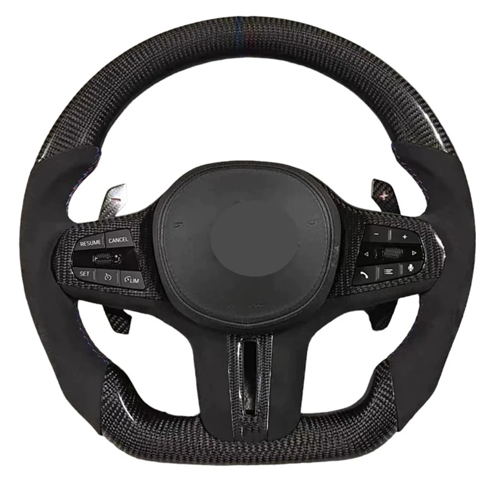 

Carbon Fiber Steering Wheel For BMW M3 G80 M4 G82 M5 F90 M8 X3M G20 G30 G22 G01 G02 G05 G06 X4M X5M X6M F97 F98 F95 F96 Complete