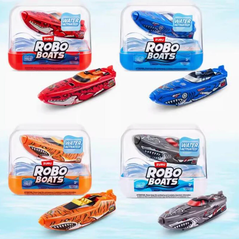 ZURU ROBO Children Bathing and Water Playing Game Electric Boat Mini Speed Boat Water Playing Toy Action Figures Holiday Gifts