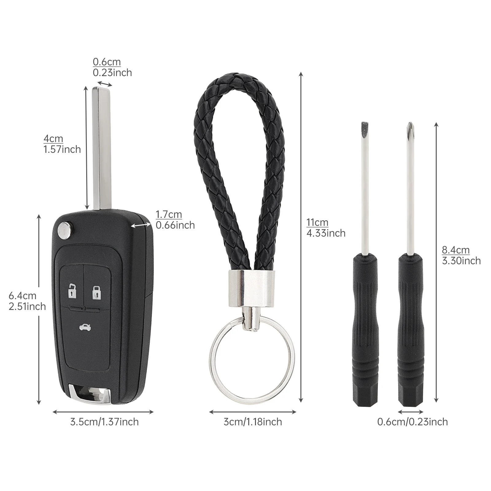 Carcasa para mando a distancia de coche, 2 uds., 2 y 3 botones, compatible con Opel Zafira Vauxhall Astra Insignia Vectra Corsa Mokka Cascada Adam Meriva