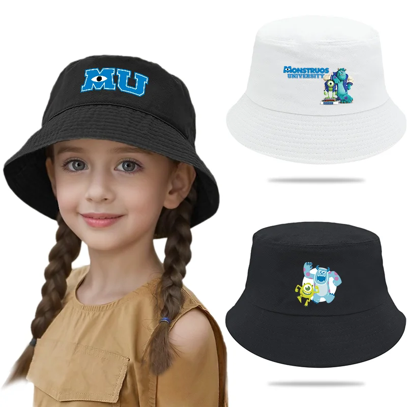 

Monsters University Printed Fisherman Hat Cartoon Basin Hats Autumn Summer Beach Sun Shade Girls Panama Cap Sun Hat Bucket Hat