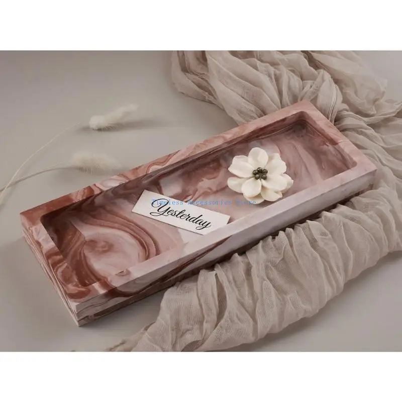 97QE Silicone Molds Decorative Tray Epoxy Resin Casting Mold Decorative Tray DIY