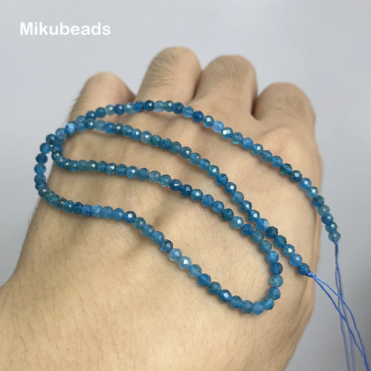 Wholesale Natural AA 3mm Apatite Faceted Round Loose Beads For Jewelry Making DIY Bracelets Necklace