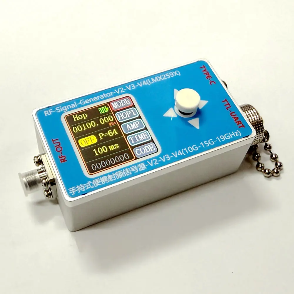 

RF-Signal-Generator-V3 (10M-15GHz) Handheld Signal Source with Type-C Cable and UART Serial Data Communication Cable