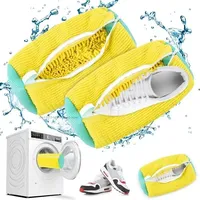 1/4PCS Wash Shoes Bag Padded Net Laundry Shoes Protector Fluffy fibers Polyester Washing Shoes Machine Laundry Bag Drying Bags