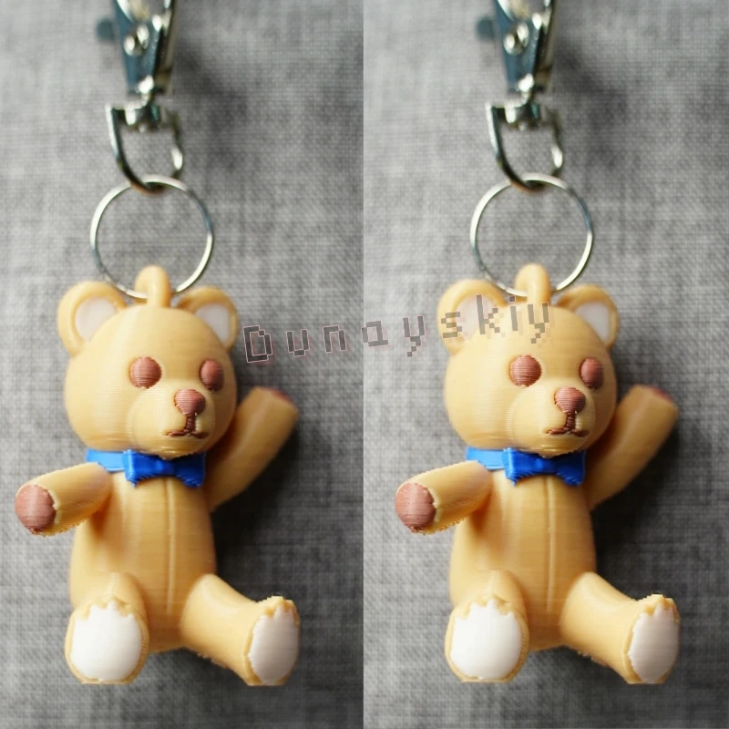 RE Ada Wong Leon S. Kennedy Cosplay Props Bear Keychain 3D Printed Resin Mini Figure UV Cured Spray Paint Game Merchandise Charm - view 6