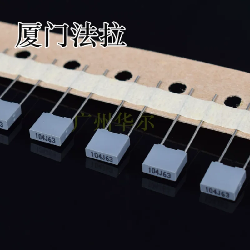 10pcs-100pcs  Original Xiamen Farah Calibration Capacitor 104 63V 0.1uf 63V 100V CL23B P5mm