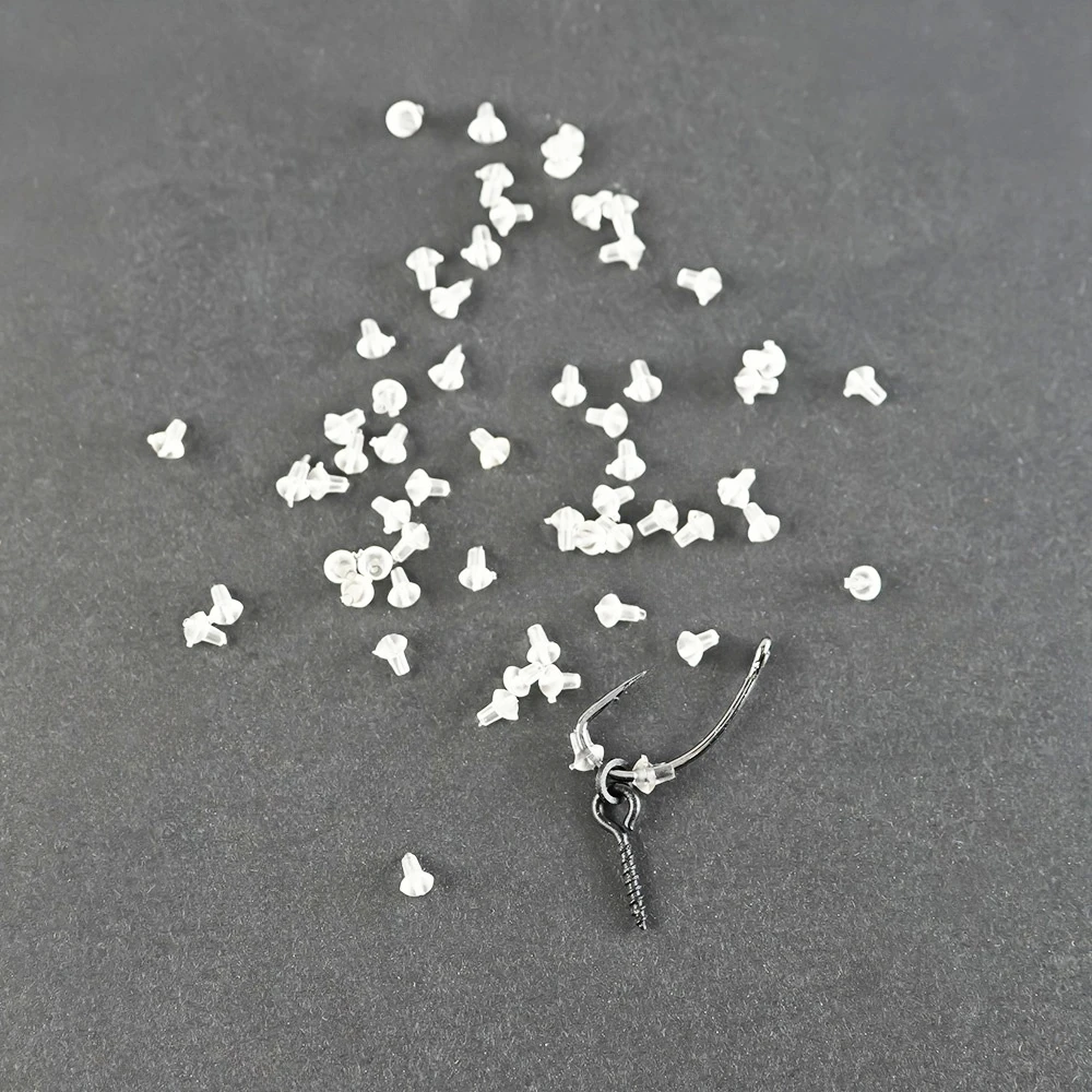 50 قطعة اكسسوارات صيد سمك الشبوط المطاط الصيد الحفارات خطاف الصيد سدادة محطة معالجة الملحقات