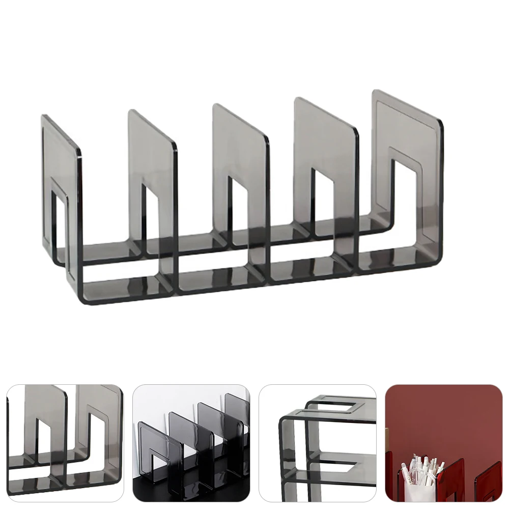 

Vintage Desktop Book Rack Organizer 3-Tier Bookshelf Storage Stand Nons Bookends For Home Office Use