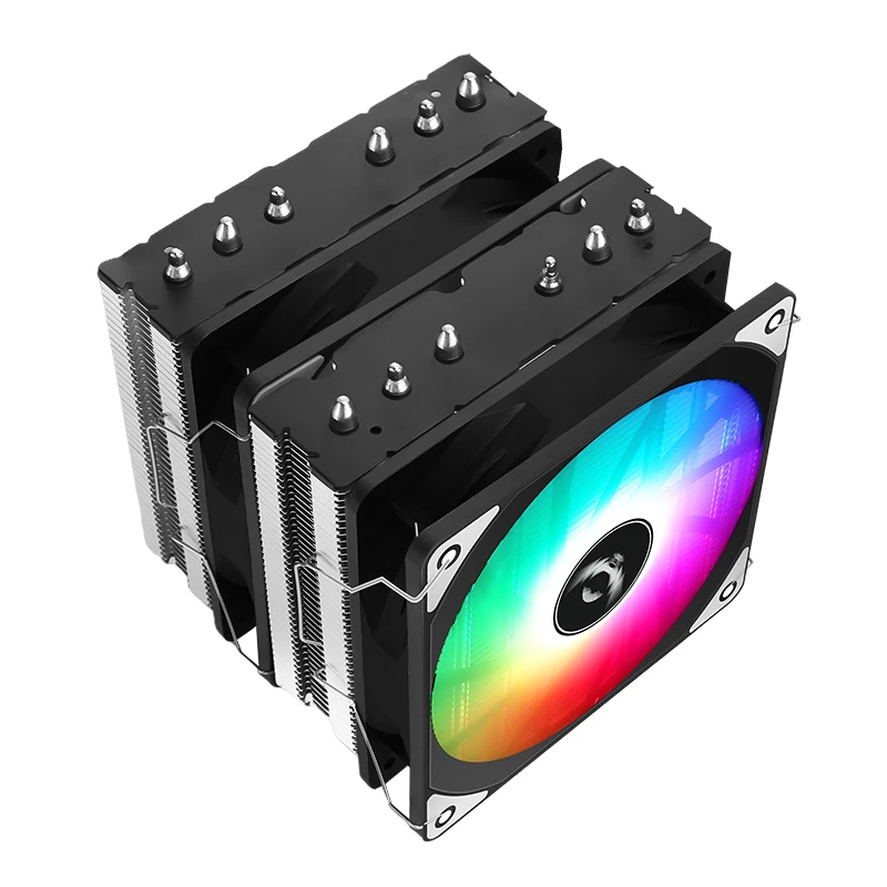 CPU Cooler 120mm ARGB Fan air Cooling Nickel Plated 6 Heat Pipe Twin Tower Compatible LGA1700 1200 1851 2011 2066 E5 X99 AM4 AM5
