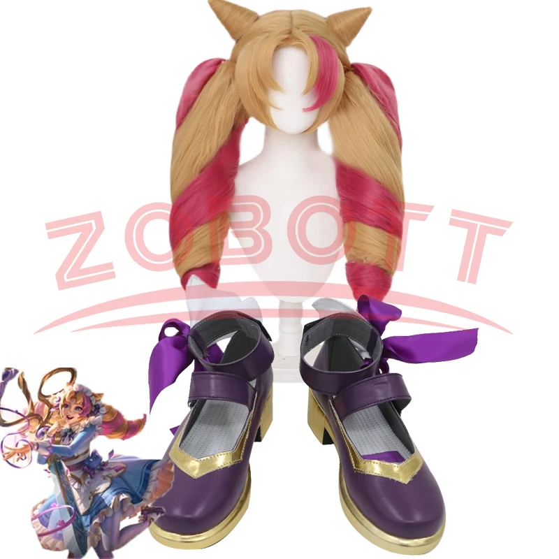 

Game LOL Cafe Cuties Gwen Cosplay Shoes for Game Party Costume Prop Accessories Halloween Carnival Fancy Party women men wig