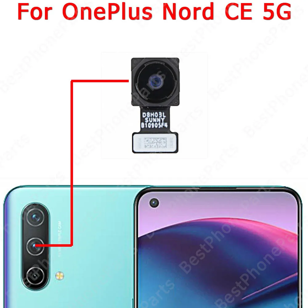 Rear Front Selfie Back View Backside Camera Module For Oneplus Nord 1+ CE2 One Plus CE 2 Lite 5G Replacement Spare Parts