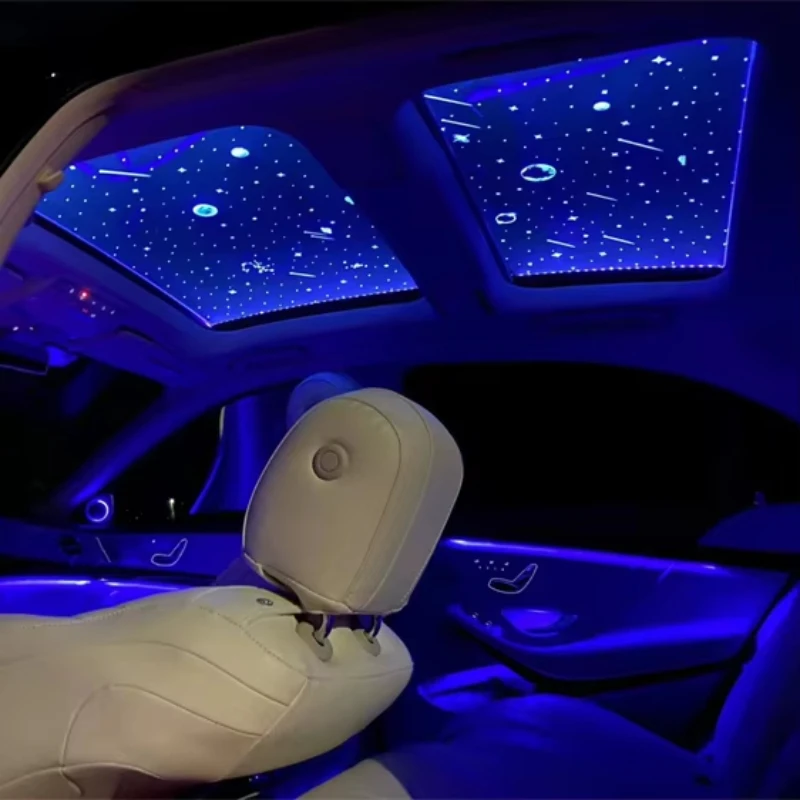Space Starry Starlight Twinkle Car Sun Roof Interior Atmosphere Light Ceiling Film Panoramic Skylight Sky Film
