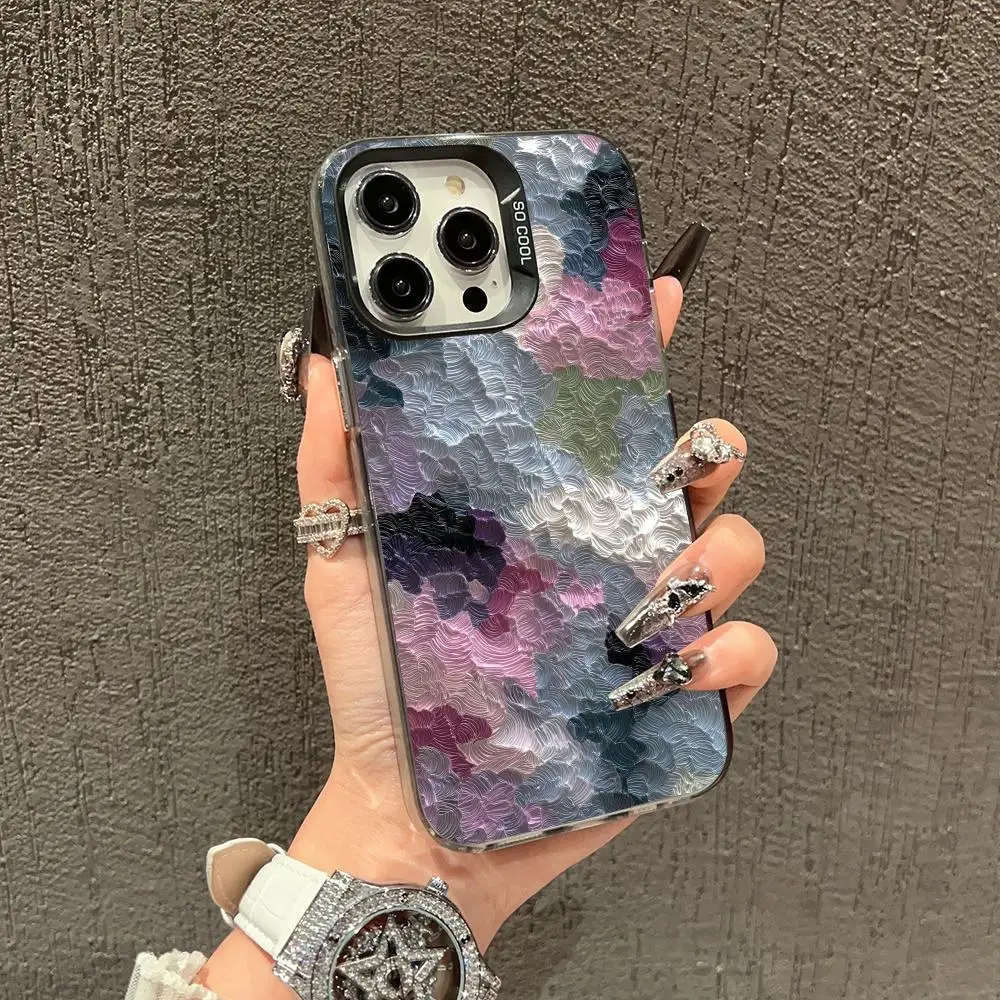 

Color oil painting phone case suitable for iPhone 16 15 14 13 12 11 Pro/Max/Plus anti drop and shockproof back cover