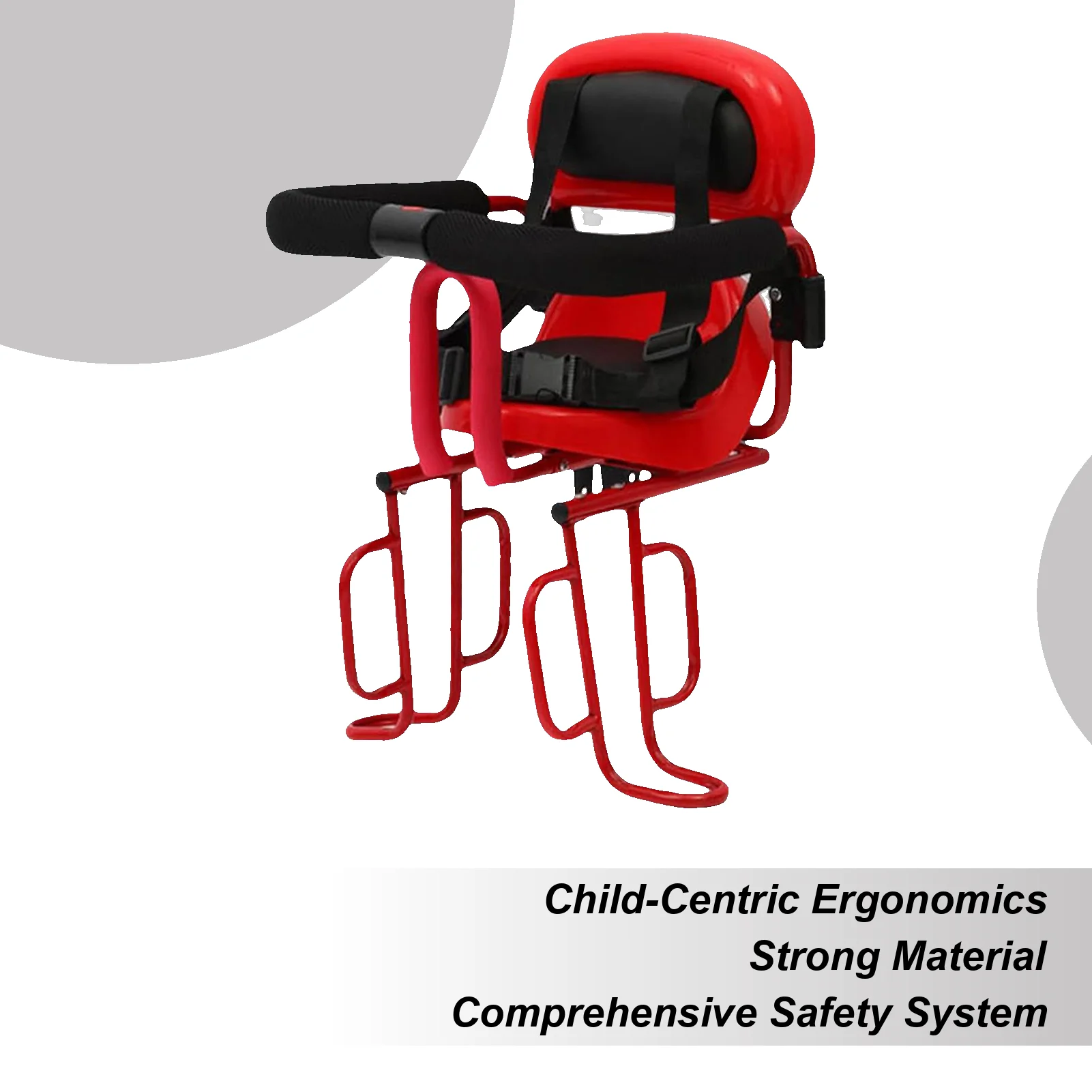 

Bike Baby Seat Rear Bike Kids Seat Cycling Accessories With Safety Belt And Guardrail For Outdoor Biking Ride Mountain