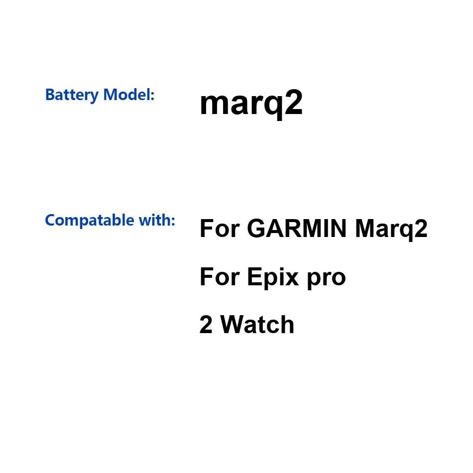 Reliable Power High Compatibility For Garmin Marq2 For Epix Pro 2 Watch Watch Battery