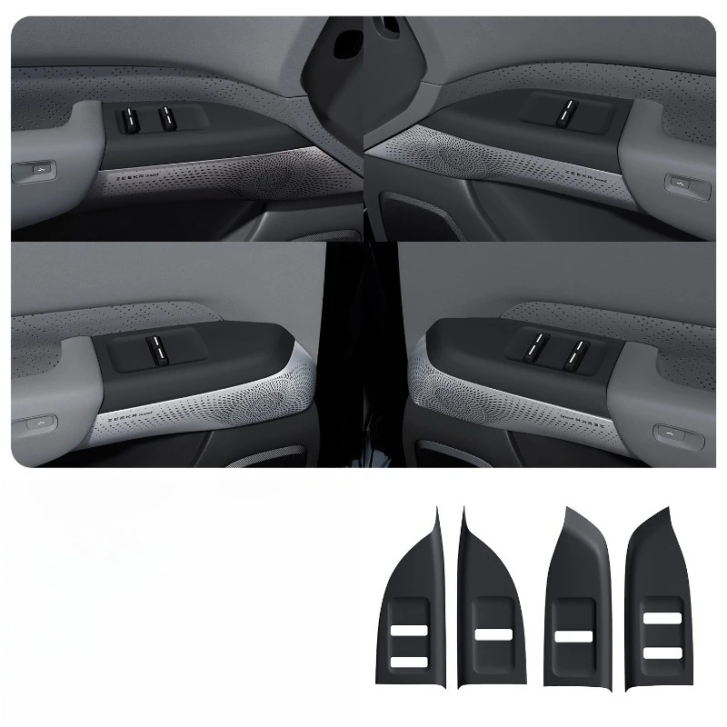 

Декоративные силиконовые наклейки для кнопок салона автомобиля ZEEKR 7X 2026, новые аксессуары для панели управления стеклоподъемниками