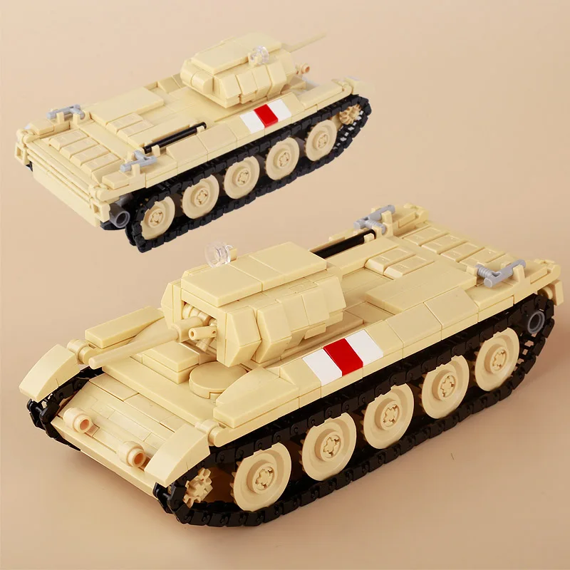 MOC WW2 Military Tank Series Building Blocks Army Soldier Vehicle Special Force Armored Car Weapon Cannon Truck Bricks Toys Gift