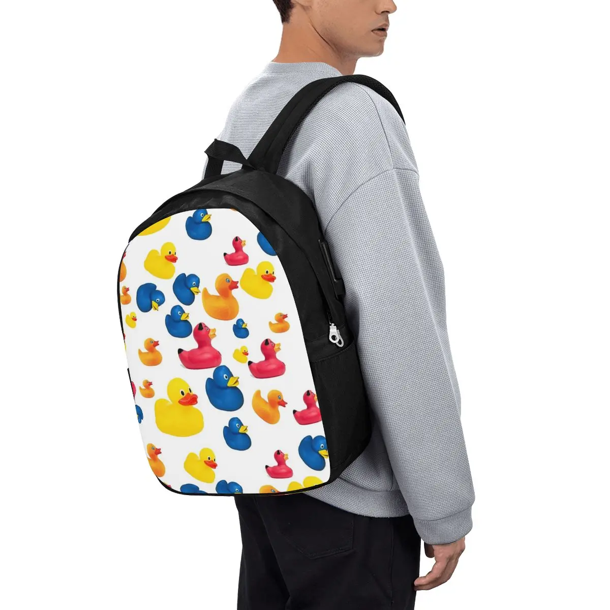 

Yellow Duck Backpack Travel Notebook Bag Computer College Student School Bag Laptop Shoulder Bags for Men Women