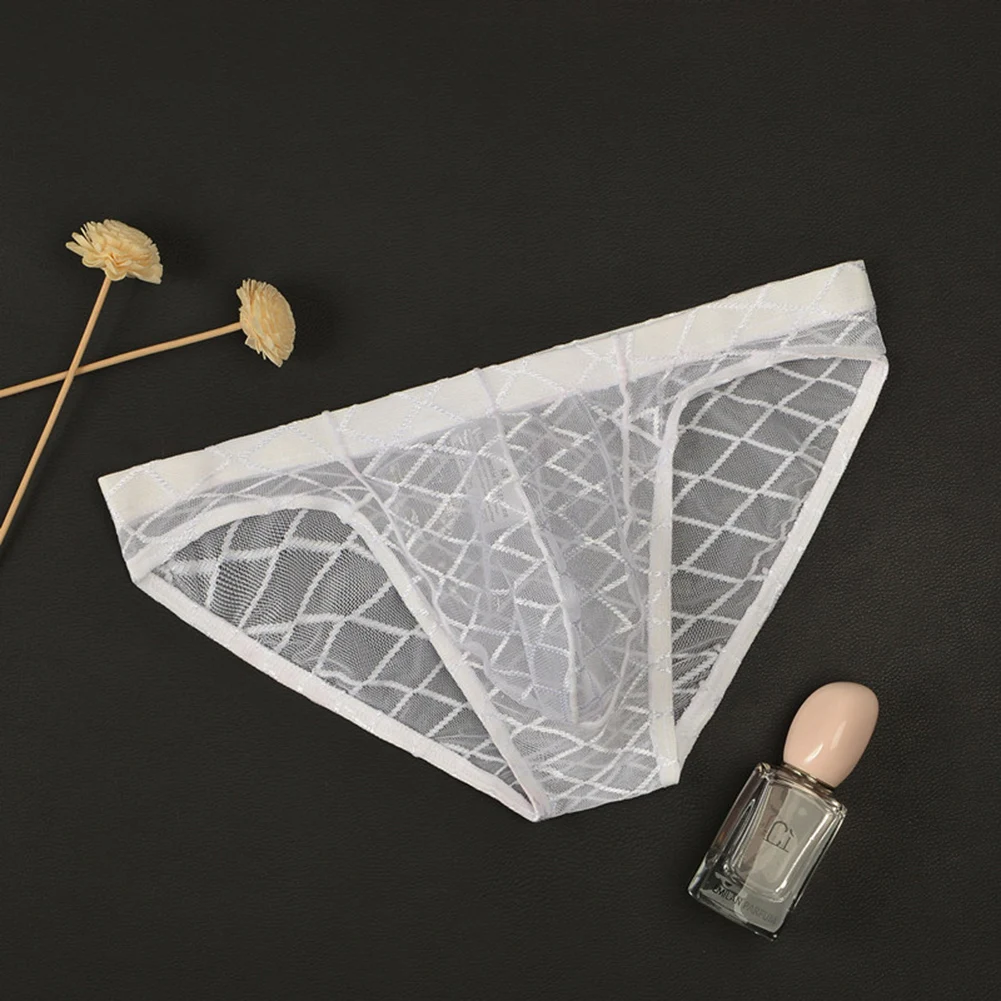 

Трусы с низкой талией, трусы с ромбовидным принтом, повседневная ночная рубашка, дизайн с низкой талией, мужские сексуальные трусики, слегка эластичные