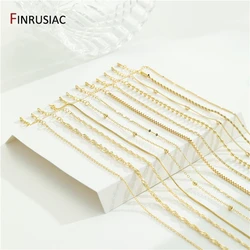 14K Real Gold Plated Necklace Chains For Jewelry Making, High Quality Brass Chains For Necklace Making, DIY Jewelry Findings