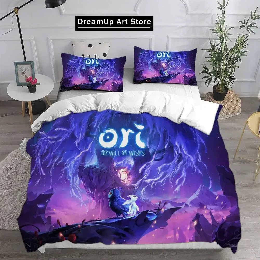 

3D Game Ori and the Blind Forest Bedding Sets Comforter Quilt Bed Cover Duvet Cover Pillow Case 2-3 Pieces Sets Kids Adult Size