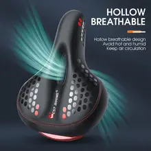 Comfortable bike saddle with rear light #4