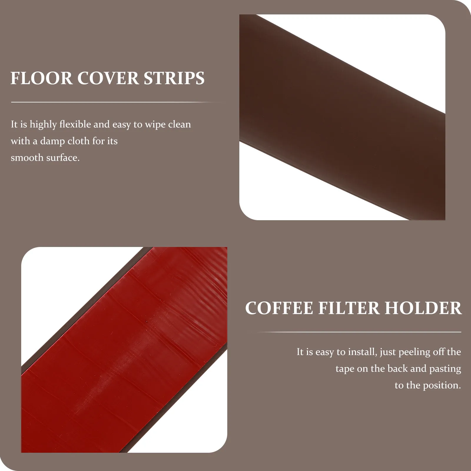 Perfil de Transición Autoadhesivo de PVC Premium para Pisos, de Alfombra a Azulejo, Flexible, Fácil de Limpiar, Superficie Lisa