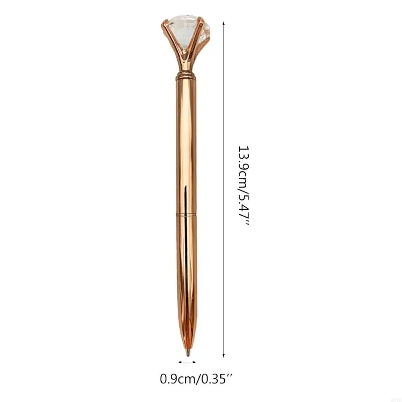 G8TA for Creative Metal Ballpoint Pen Unique Big Crystal Diamond Decorations Business Signing Pen for Ideal for Office Busine