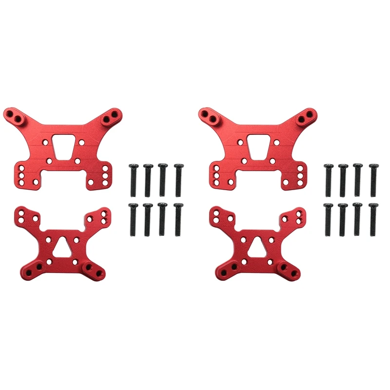 

Hot Sale 2X 144001 Part Front And Rear Shock Tower Board Set Replacement Accessories Parts For 144001 1/14 4WD RC Car,Red