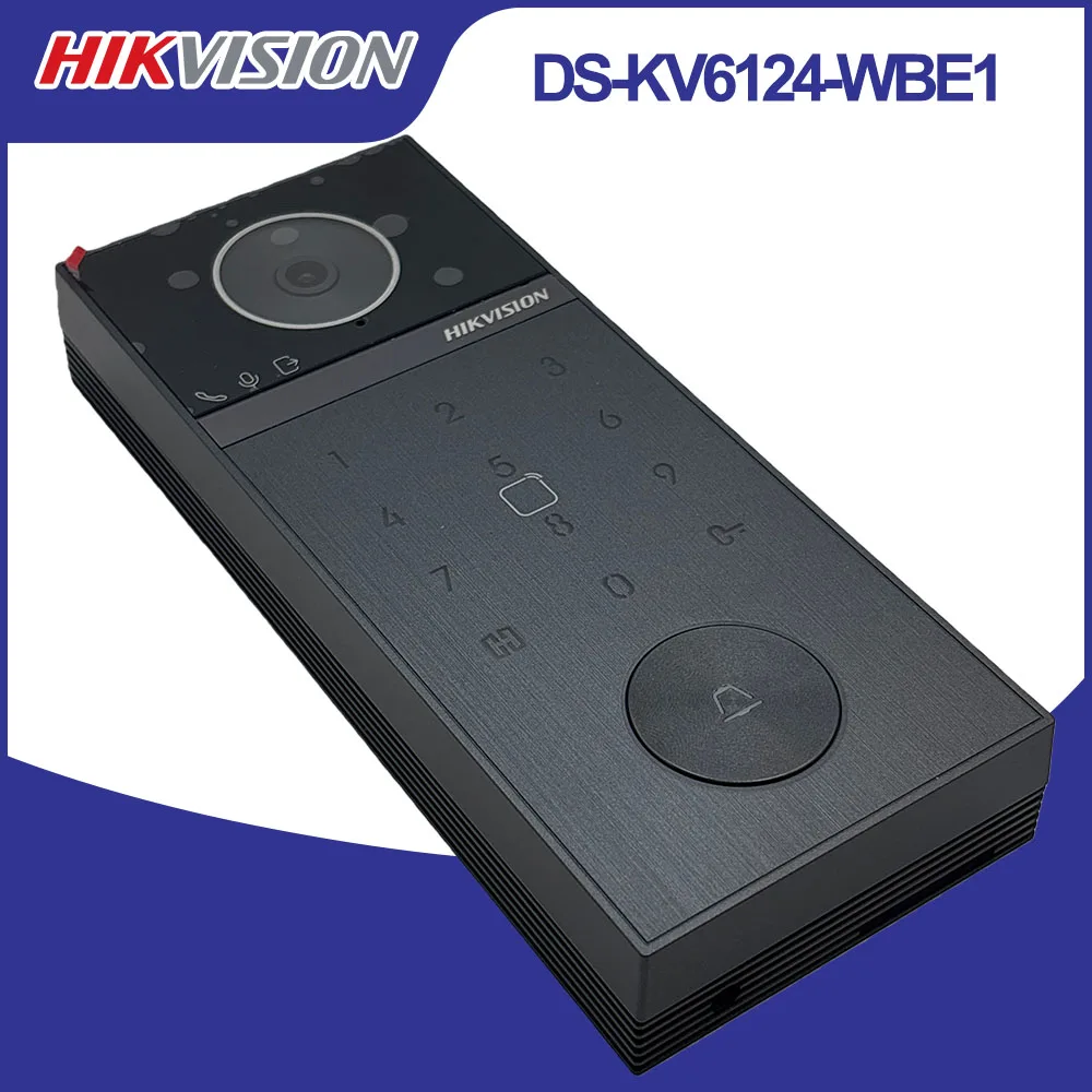 Hikvision DS-KV6124-WBE1 4MP IP Villa Door Station WiFi6 PoE IP65 Waterproof 2 Locks Bluetooth Hik-Connect Smart Video Doorbell
