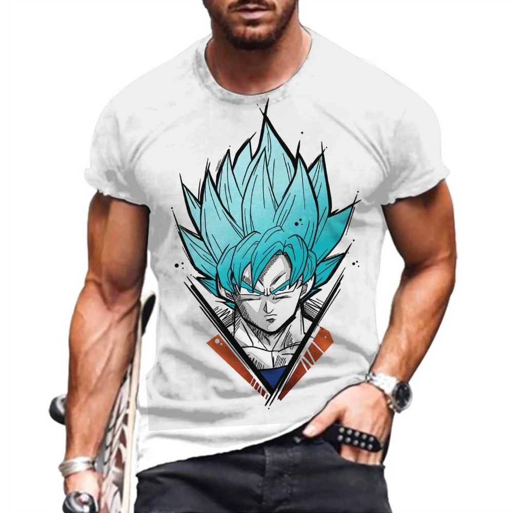 メンズドラゴンボールZ Tシャツ,高品質,子供の必需品,特大の悟空,原宿スタイル,2023