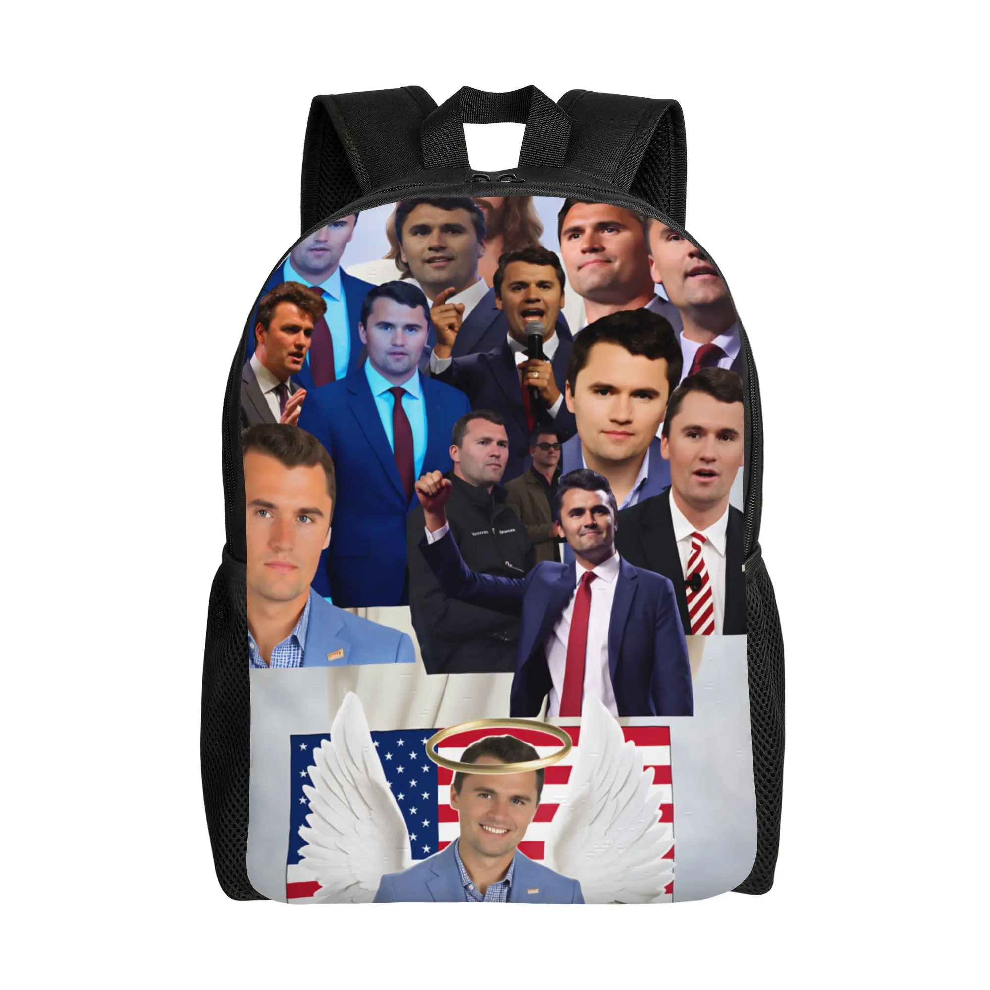 Rest in Peace Charlie Kirk Legends Backpack Girl Breathable Backpacks Polyester School Bags Outdoor Style High Quality Rucksack