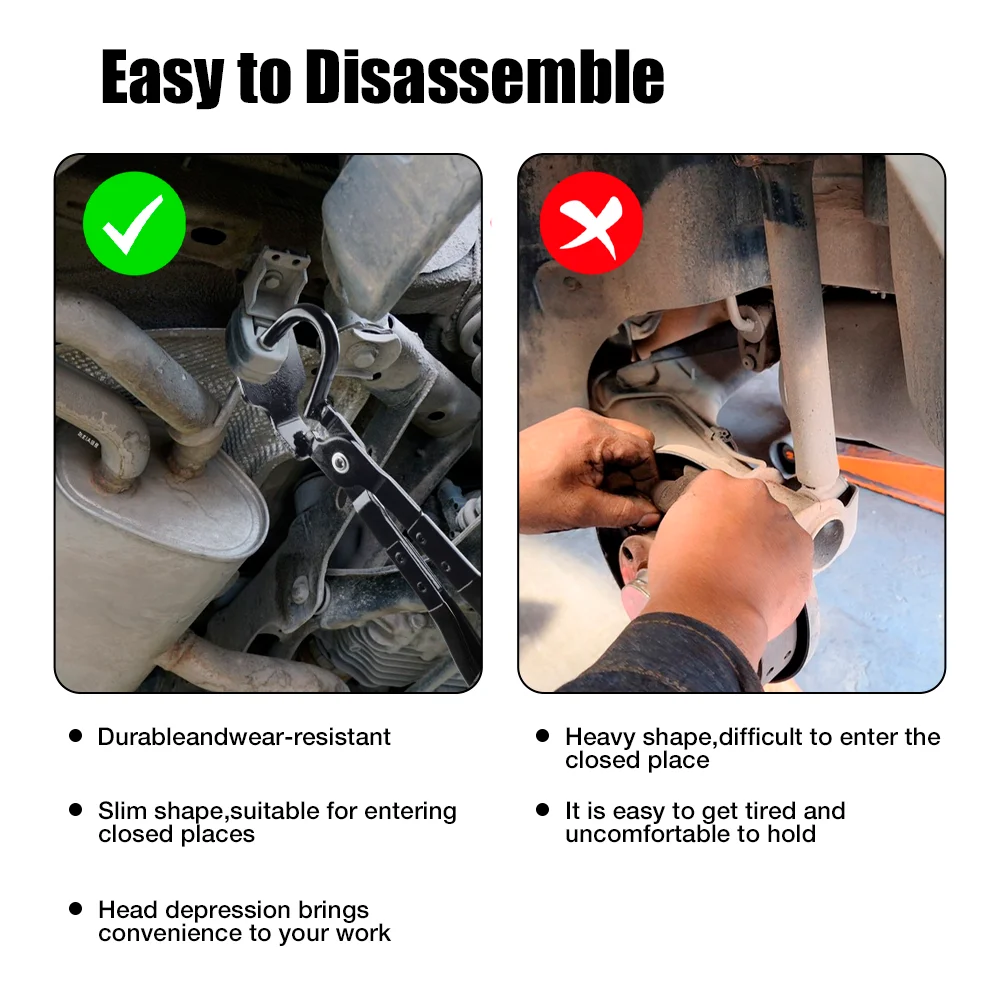 Automobile Exhaust Pipe Rubber Pad Pliers, Universal Automobile Repair Tool, Exhaust Pipe Hanger Installation And Removal Tool