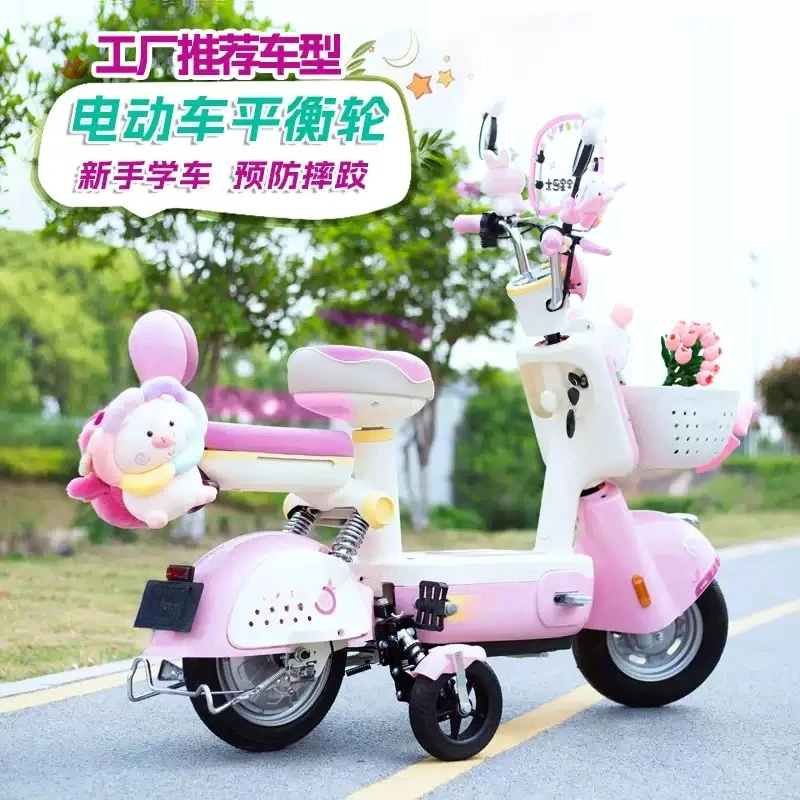 Electric Vehicle Learning Assist Wheels for Battery Bikes, Anti-Tip Balance Wheels for Beginner Cycling Anti-Slip Safety