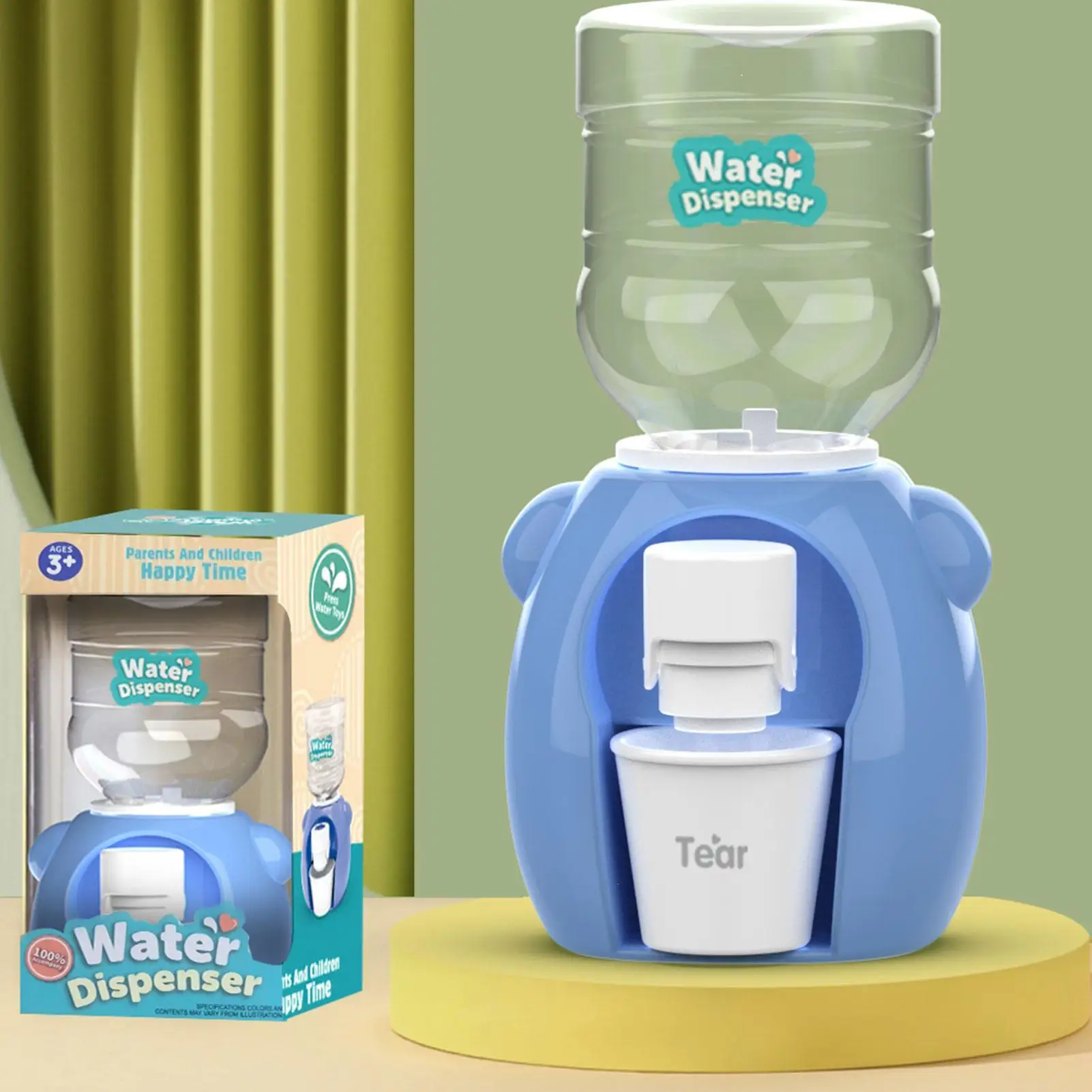 Mini distributore d'acqua doppio per bambini giocattolo con acqua calda carina succo di latte fontana simulazione giocattoli da cucina Montessori