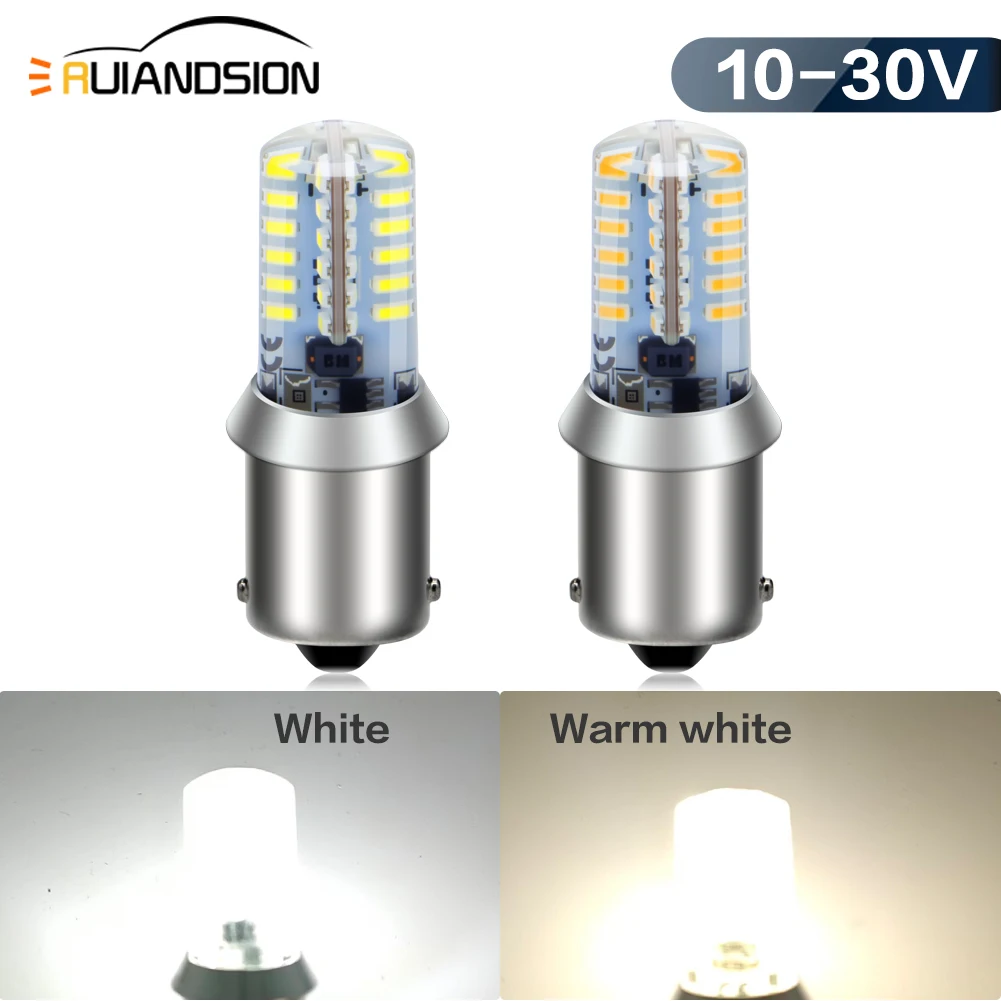 

1157 1156 LED Signal Light 10-30V Voltage Fit 12V 24V BA15S BAY15D Lamp 960LM Brake Tail Light for Car Truck Marine 2PCS