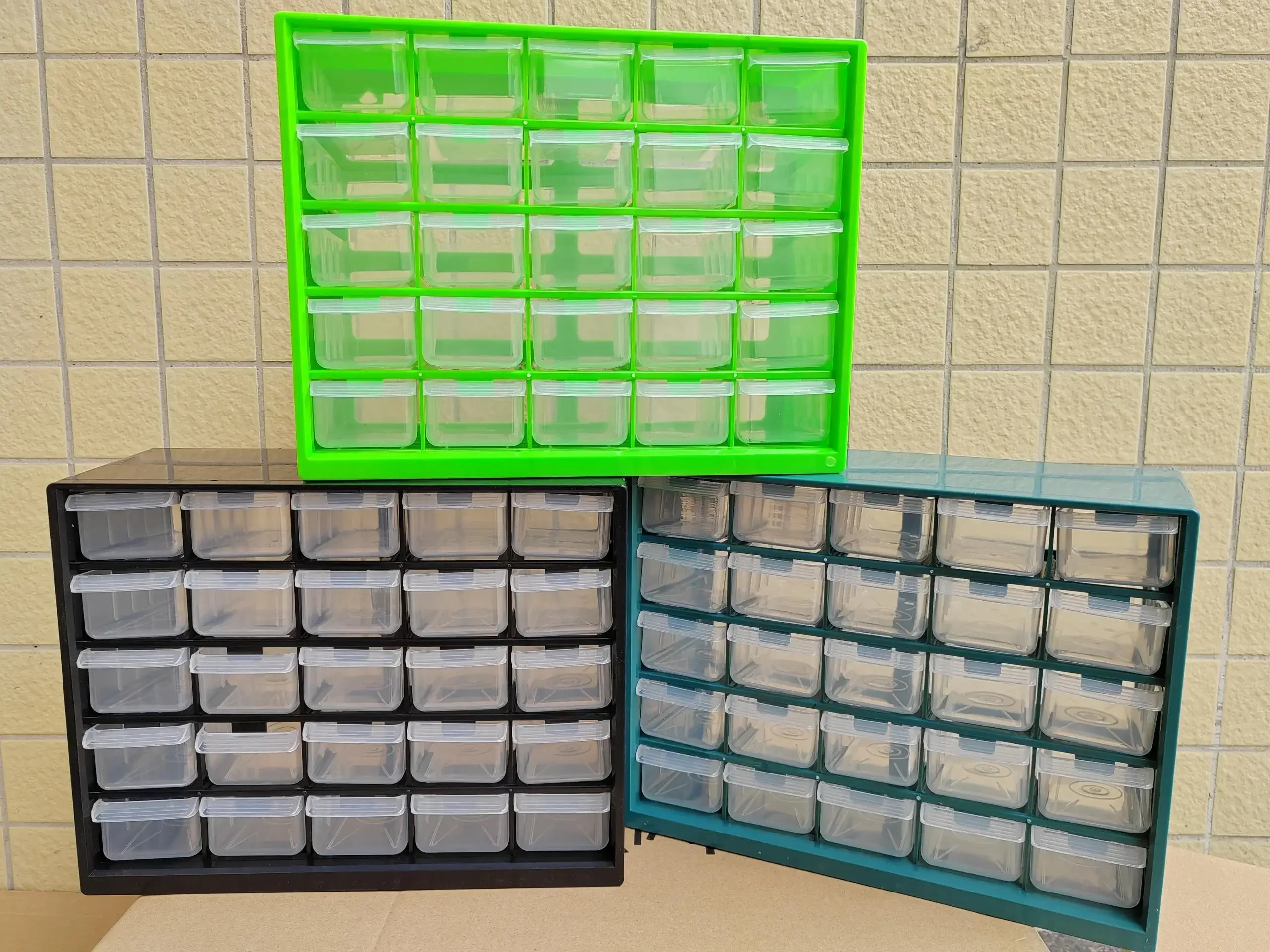 25 شبكة درج تخزين أجزاء صندوق الحائط مزيج مكون الأدوات المسمار المنظم صندوق البلاستيك درج أداة