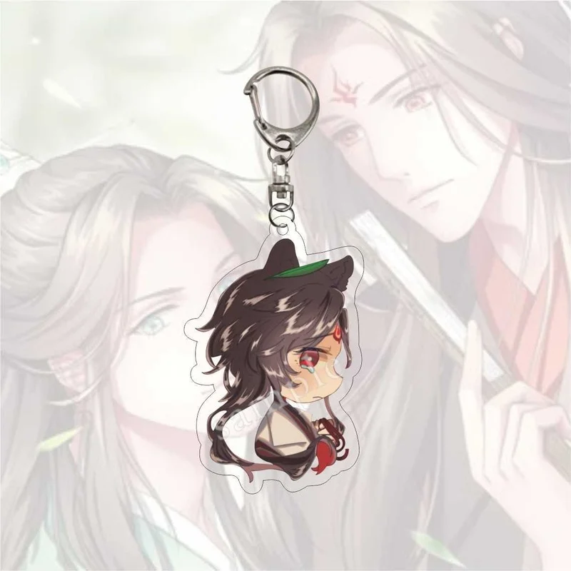 Anime The Scum Villain\'s Self-Saving System Key Chain for Man Women Kawaii Shen Qingqiu Luo Binghe Acrylic Keyring Pendant Gifts