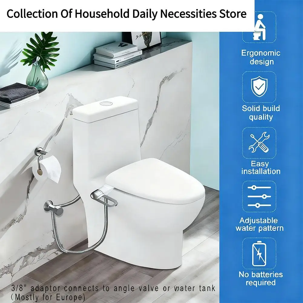 

Портативное чистящее оборудование для женского ухода, интеллектуальный неэлектрический аксессуар, двойная регулируемая насадка для унитаза, распылитель K4J8