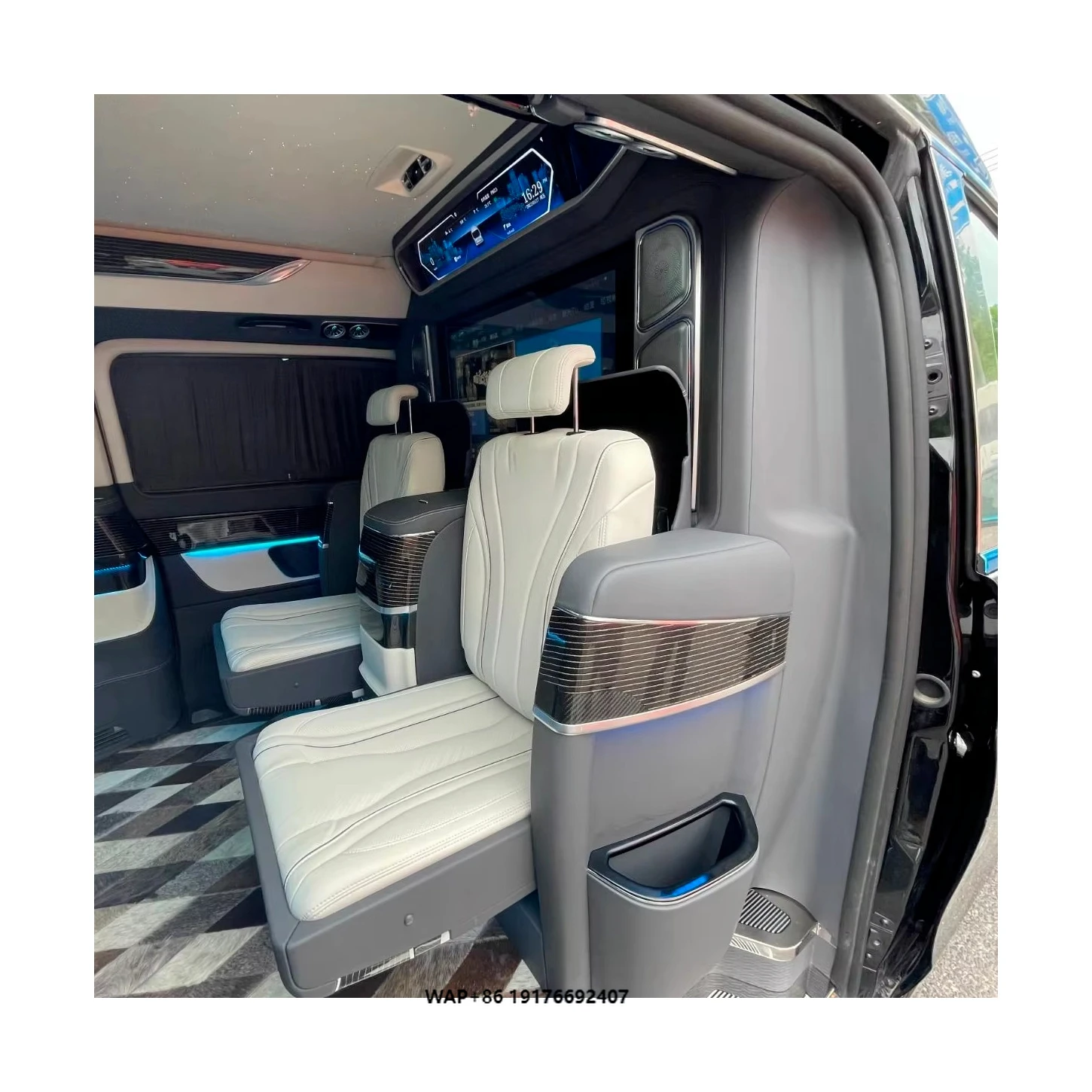 Acessórios de Modificação para Interior de Carro, Upgrade Personalizado de Luxo, Divisória de Carro para TV e Bar