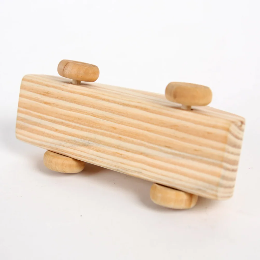 

1Pcs Wooden Car DIY Painting Craft Natural Wood Sanded Smooth Both Sides Hand Painted Blank Wood Car DIY Painting Model