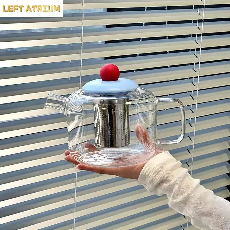 Cold water kettle glass high temperature resistant large capacity food grade transparent teapot high appearance glass teapot